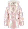 Disney Frozen Růžová teplá zimní bunda s holo efektem