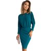 Modrozelené elegantní midi šaty CELIA