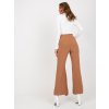 Hnědé zvonové kalhoty s rozparkem