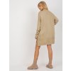 Béžový delší svetr s kapsami