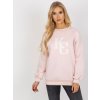Světle růžová mikina bez kapuce (Velikost ONE SIZE)