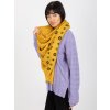 Hořčicová dámská šála s potiskem