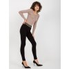 Černé legíny s ozdobnou gumou v pase