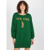 Tmavě zelené mikinové šaty New York
