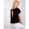 Černé tričko s průstřihem s mašlí na zádech (Velikost S/M)