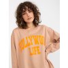 Mikinové šaty Hollywood life - béžová/oranžová