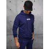 Tmavě modrá teplákovka s potisky na zádech