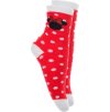 Červené hebké protiskluzové ponožky Minnie Mouse