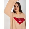 Béžové tričko s aplikací Italy