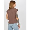 Hnědé dámské basic tričko
