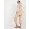 Béžová tepláková souprava s kapucí