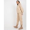 Béžová tepláková souprava s kapucí