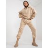 Béžová tepláková souprava s kapucí
