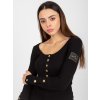 Černé dámské tričko s knoflíky