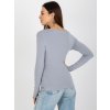 Šedé dámské tričko s výstřihem