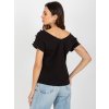 Černé dámské tričko s výstřihem