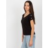 Černé dámské tričko s výstřihem