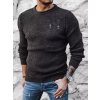 Tmavě šedý pánský klasický svetr