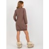 Hnědé mikinové šaty s kapsami (Velikost ONE SIZE)