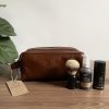 Kosmetická kožená černá taška SOLIER (SK02 BLACK)