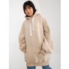 Béžová dlouhá mikina s kapucí