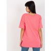 Růžové volné tričko s nápisem