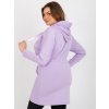 Světle fialová dlouhá mikina s kapucí