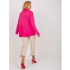 Neon růžový jednobarevný volný svetr
