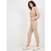 Béžový teplákový komplet s crop mikinou