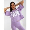 Světle fialový sportovní komplet mikiny a legín