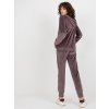 Tmavě fialová velurová tepláková souprava (Velikost S/M)