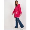 Fuchsiová oversize mikina s kapsami