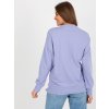 Světle fialová jednobarevná mikina bez kapuce