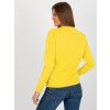 Žluta mikina bez kapuce s nápisem