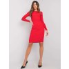 Červené přiléhavé žebrované šaty
