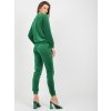 Velurová tmavě zelená souprava mikiny a kalhot Brenda (Velikost S)