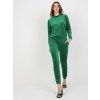 Velurová tmavě zelená souprava mikiny a kalhot Brenda (Velikost S)