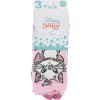 Disney Baby ponožky - 3 páry - růžová/šedá/bílá
