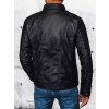 Černá koženková pánská bunda