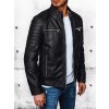 Černá koženková pánská bunda