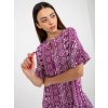Fialové letní volné vzorované minišaty