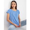Modrá vzorovaná halenka s krátkým rukávem
