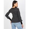 Černo-bílé pruhované triko s dlouhým rukávem