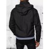 Černá pánská přechodná bunda s kapucí
