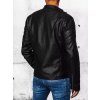 Černá koženková pánská bunda