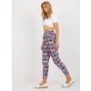 Fialové letní vzorované kalhoty