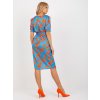 Modré květinové midi šaty