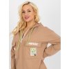 Béžová oversize mikina Artistic