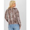 Dámská halenka s leopardím vzorem a zdobeným výstřihem do V (Velikost ONE SIZE)