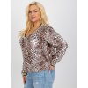 Dámská halenka s leopardím vzorem a zdobeným výstřihem do V (Velikost ONE SIZE)